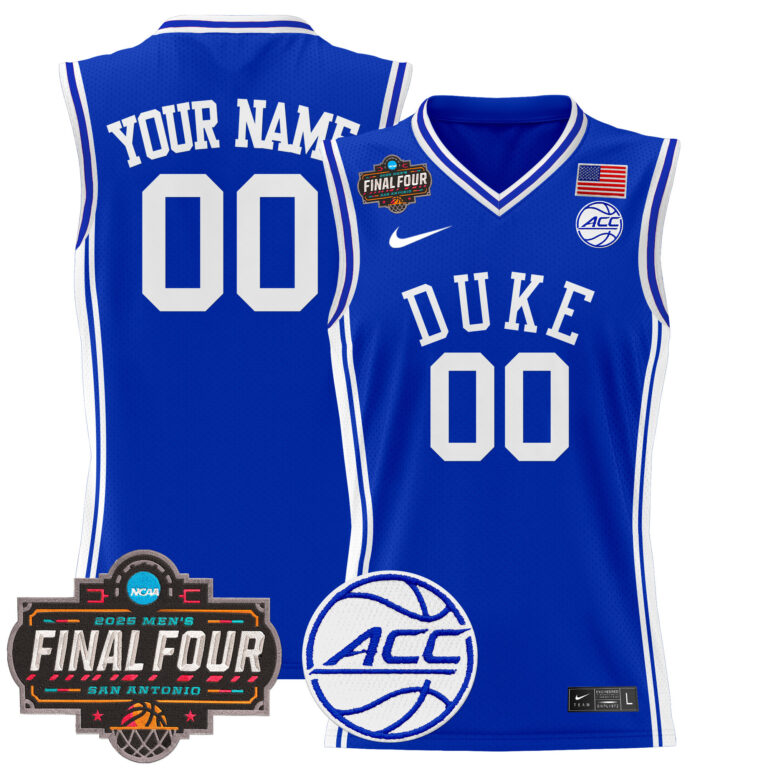 Men Duke Blue Devils 2025 Final Four Patch NCAA blue Custom Jerseys->mlb t-shirts->Sports Accessory